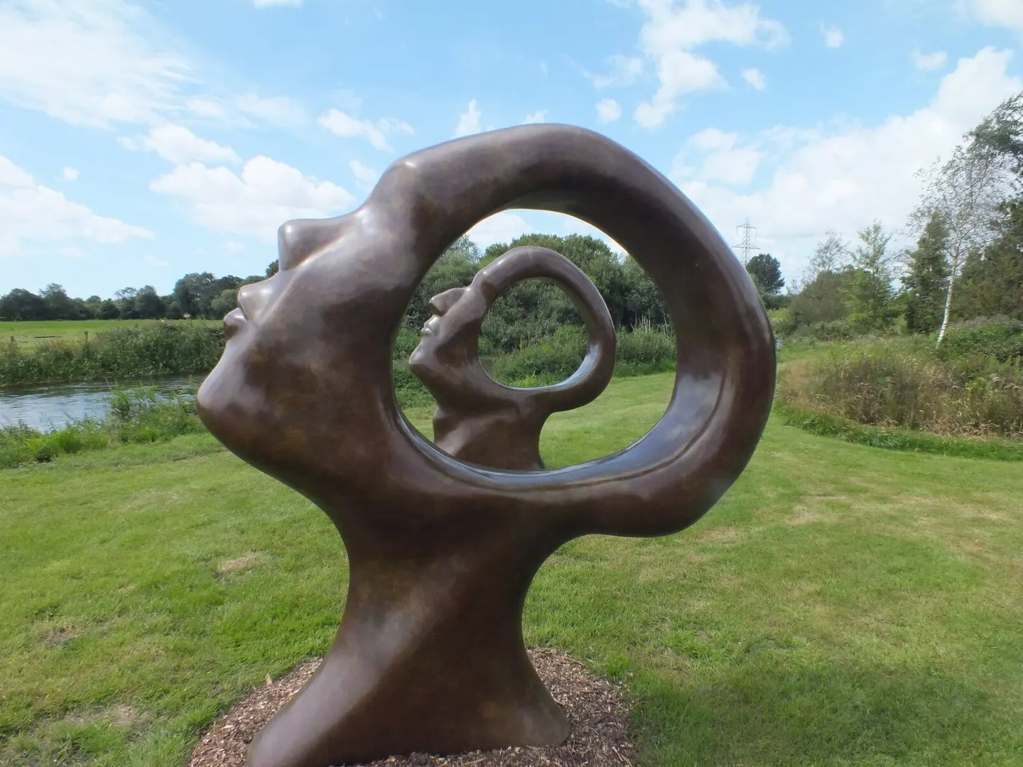 Photo of Sculpture by the Lakes, a garden near Pallington, Dorset, south west England.