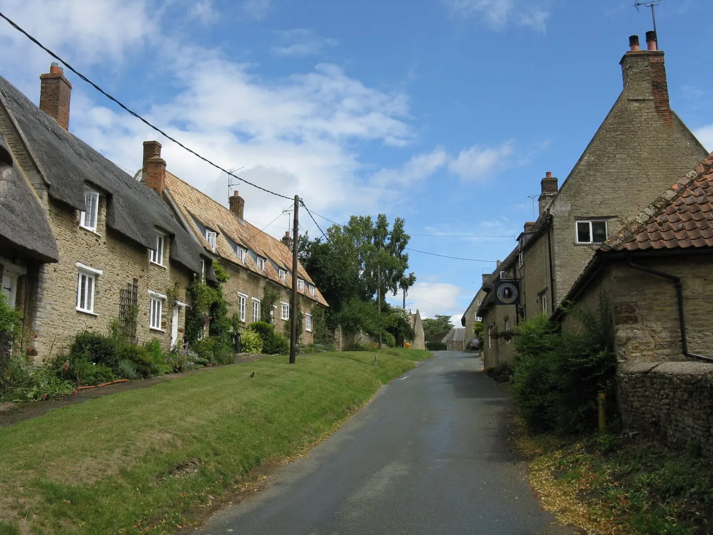 Photo of Wadenhoe, a village in Northamptonshire, central England.
