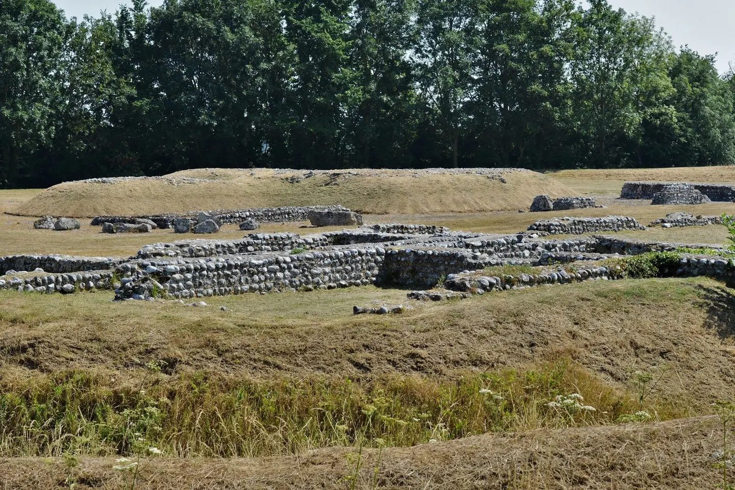 Photo of Richborough Roman Fort, a Roman fort near Sandwich, Kent, south east England.