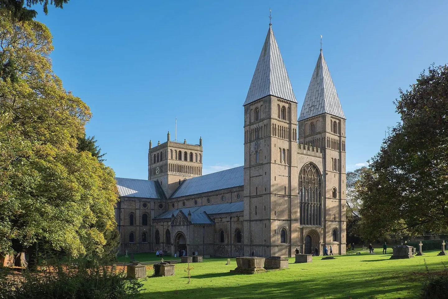 Photo of Southwell Minster, a church in Nottinghamshire, central England.