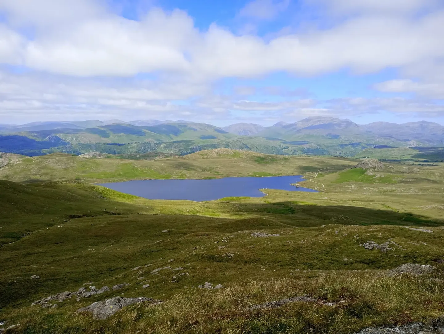 Photo of Devoke Water, a tarn near Boot in the Lake District, Cumbria, north west England.
