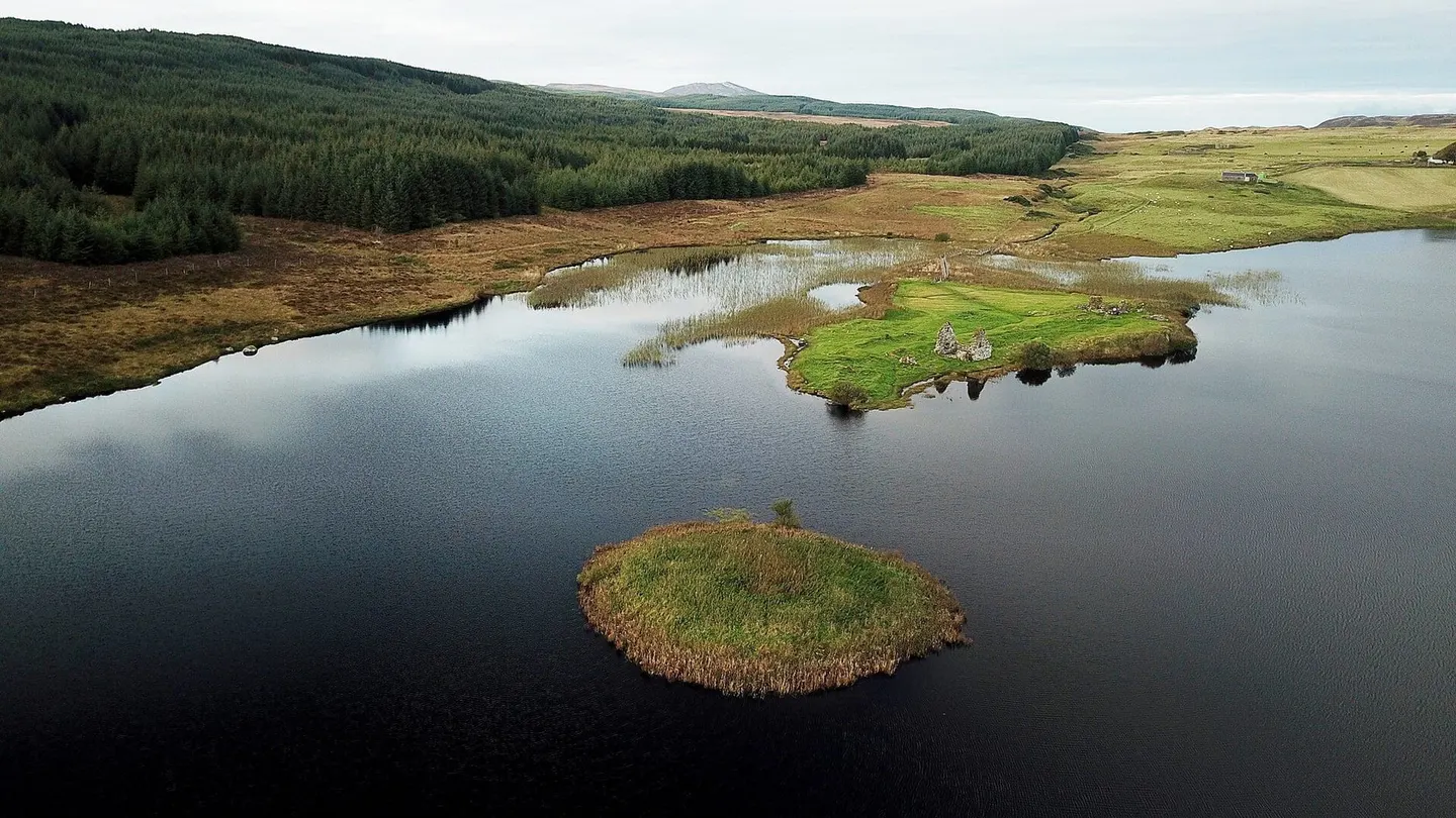 Photo of Finlaggan, a visitor attraction near Port Askaig, Argyll and Bute, the Scottish Highlands and Islands.
