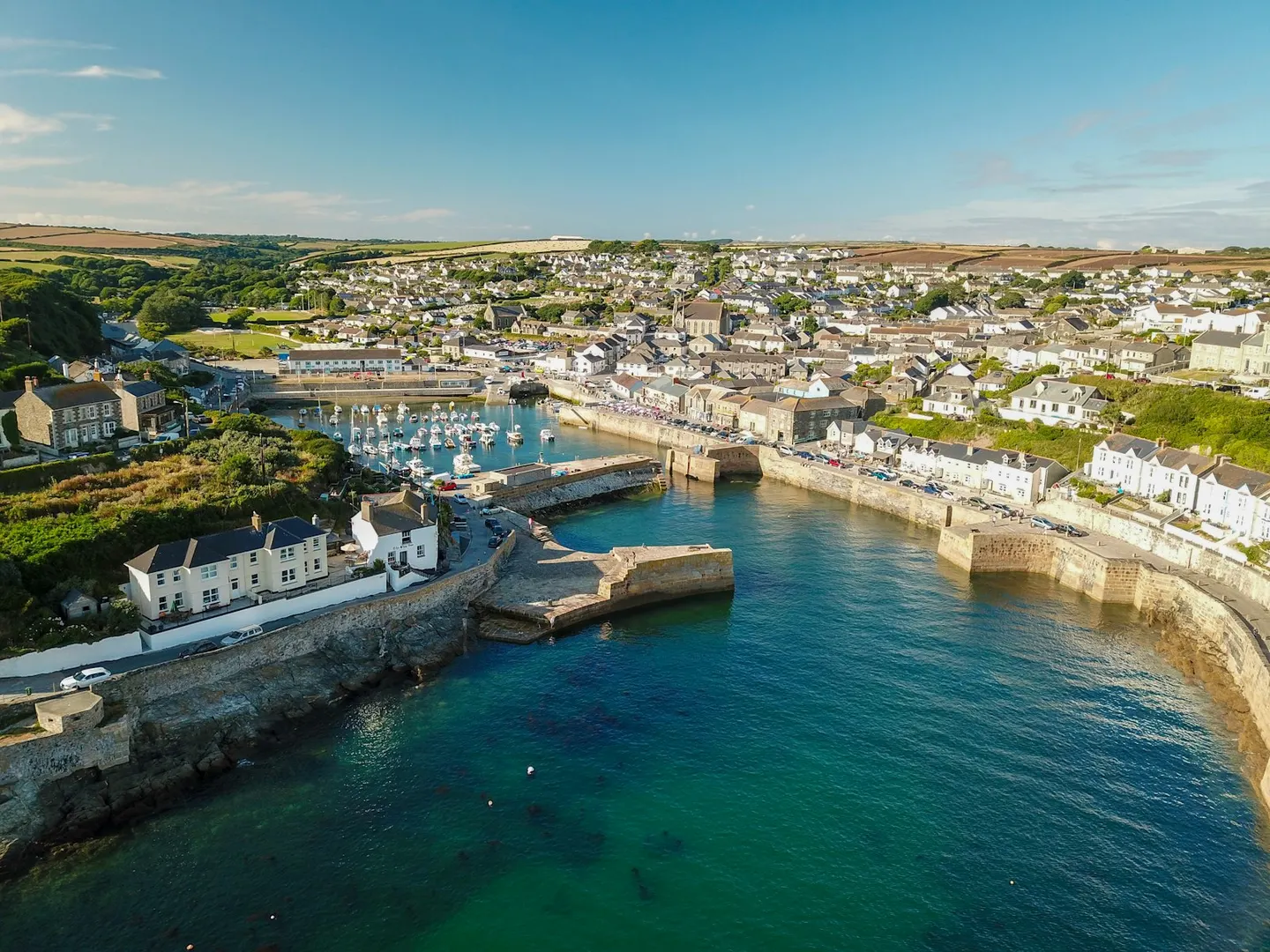 Photo of Porthleven, a village in Cornwall, south west England.