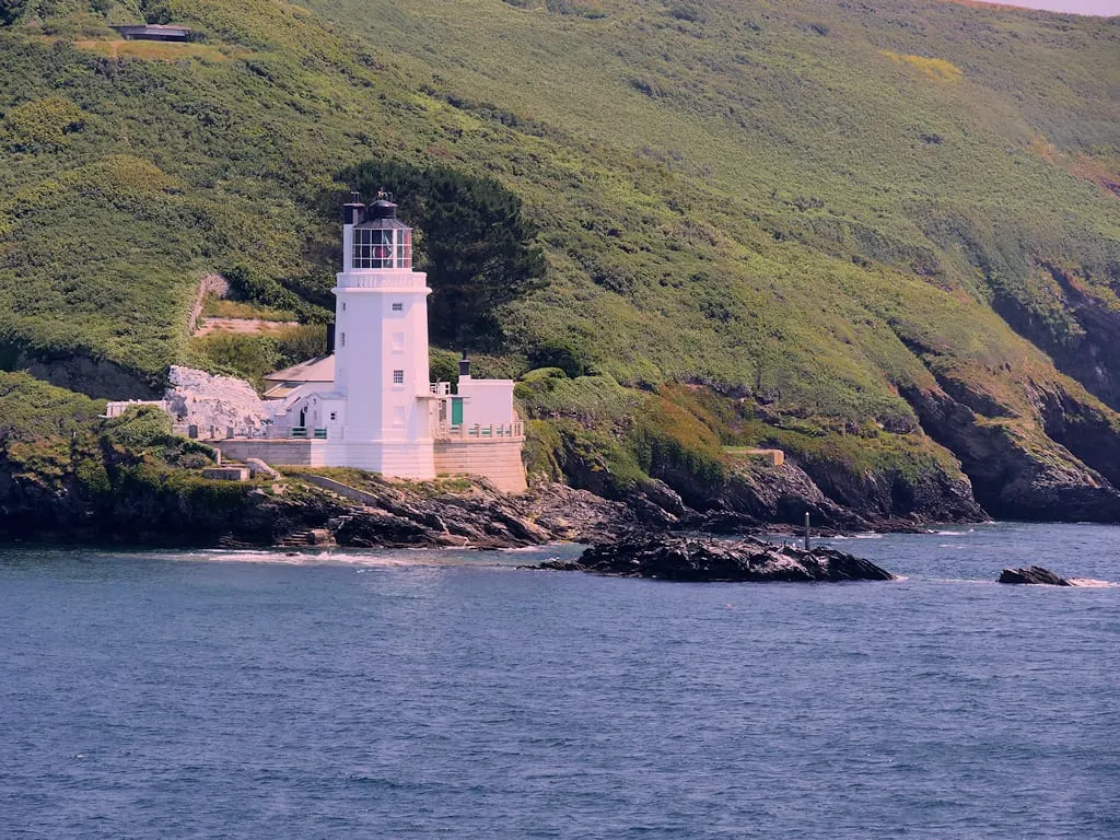 Photo of St Anthony's Lighthouse, a lighthouse near St Mawes, Cornwall, south west England.