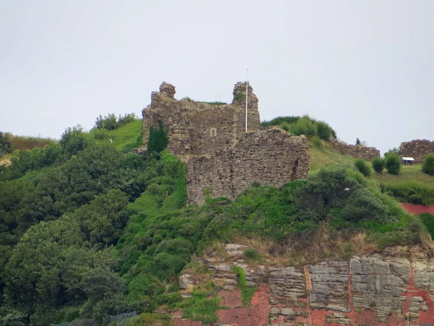 Photo of Hastings Castle, a ruined castle in East Sussex, south east England.