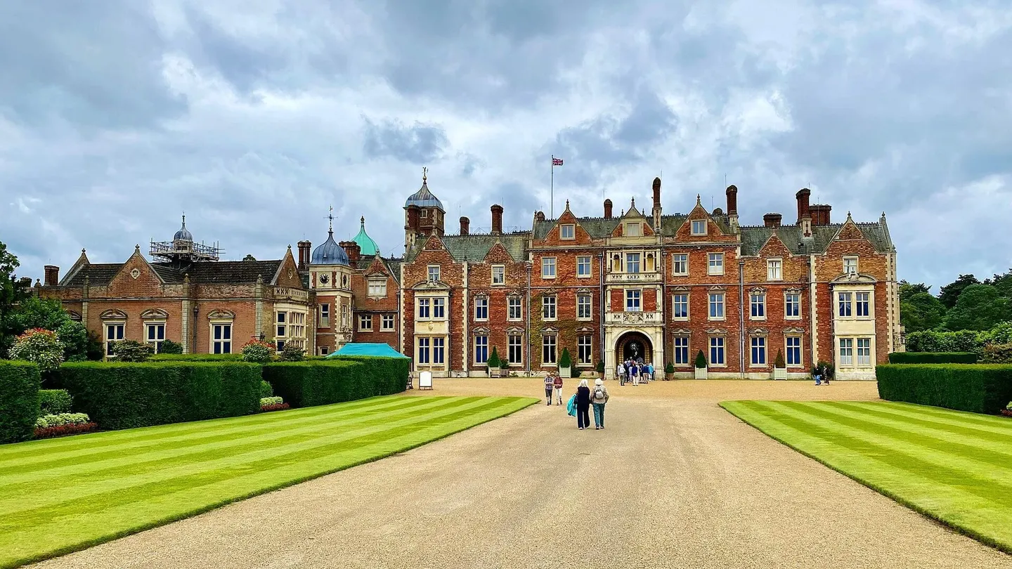 Photo of Sandringham House, a Grade II* registered house & garden near King's Lynn, Norfolk, eastern England.