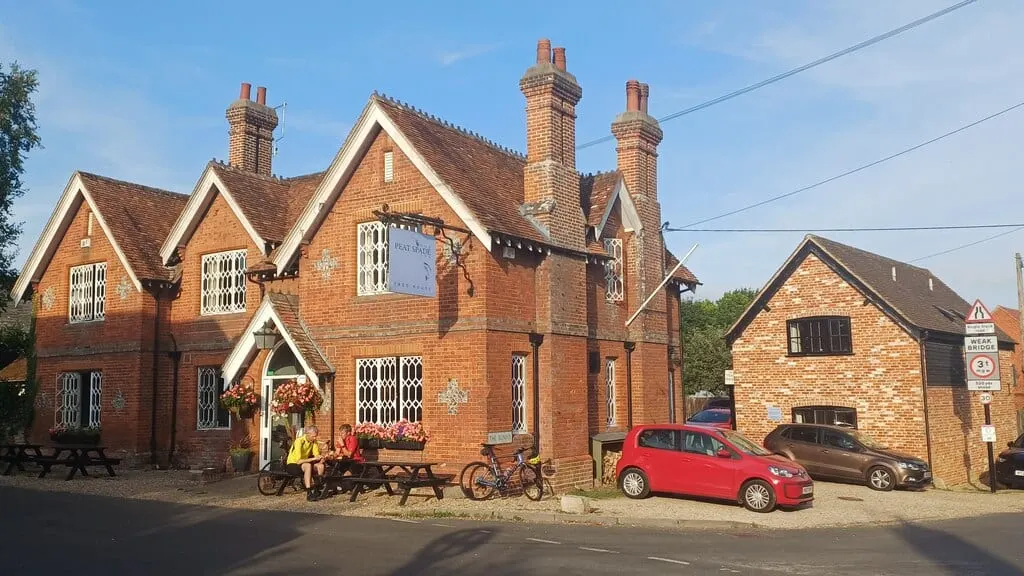 Photo of The Peat Spade Inn, a pub near Longstock, Hampshire, south east England.