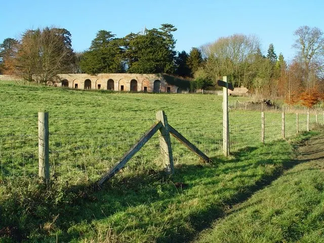 Photo of Londesborough Park, a Grade II* registered house & garden near Market Weighton, East Riding of Yorkshire, northern England.