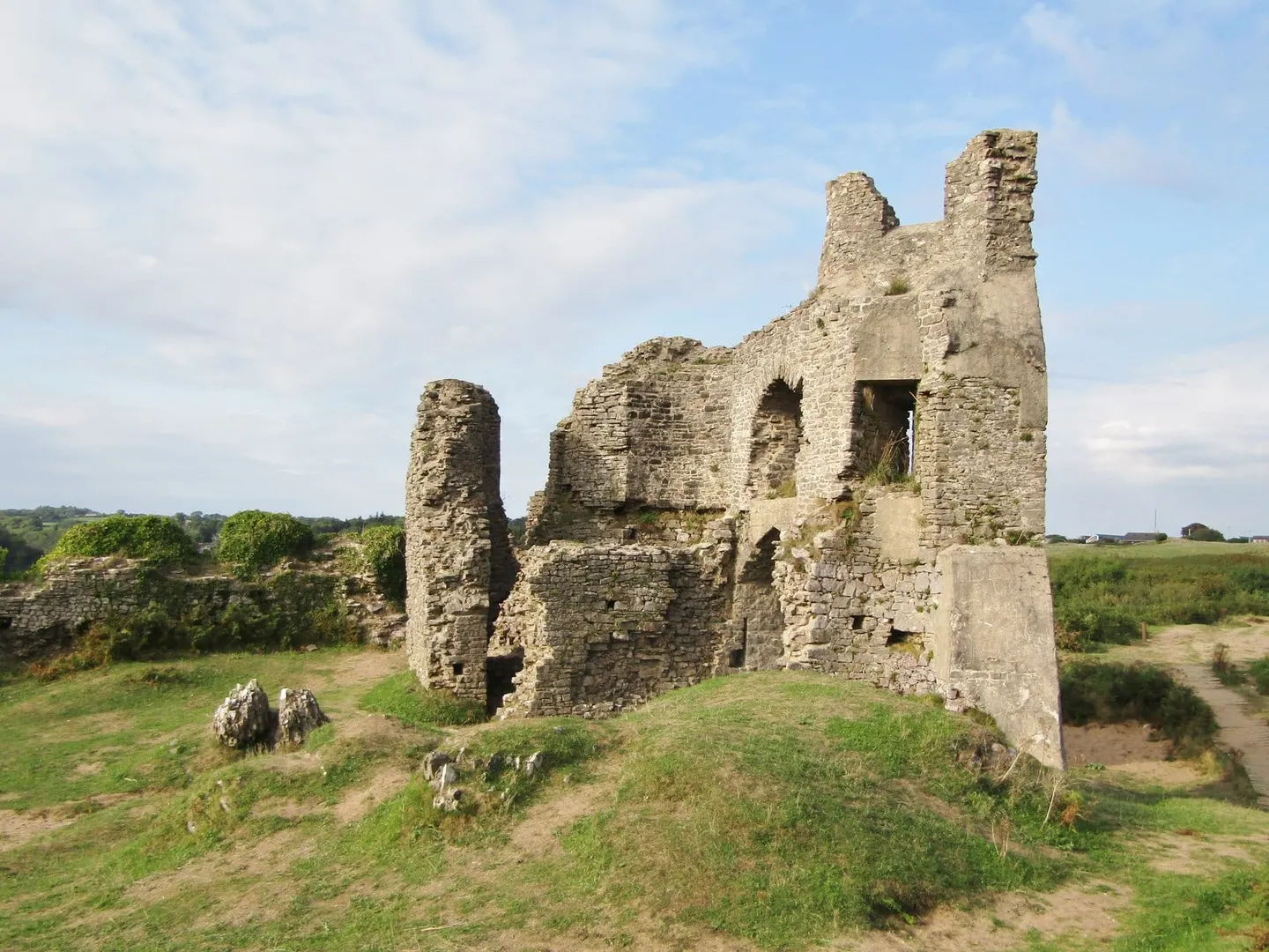 Photo of Pennard Castle, a ruined castle near Parkmill in Gower, Swansea, south west Wales.