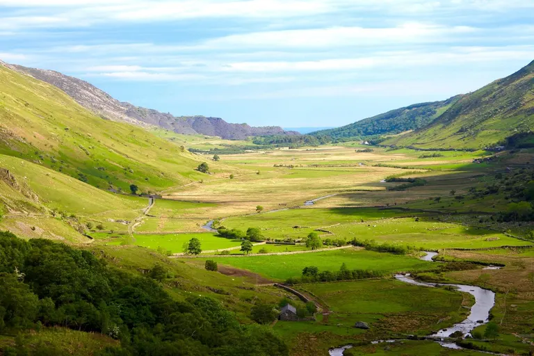 Photo of Nant Ffrancon Pass, a landmark near Capel Curig in Eryri, Conwy, north Wales.
