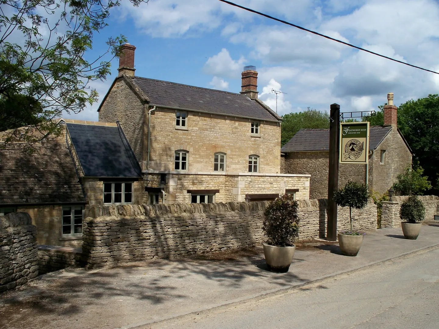 Photo of The Feathered Nest, a gastropub near Nether Westcote in the Cotswolds, Gloucestershire, south west England.