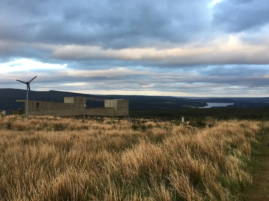 Photo of Kielder Observatory, a visitor attraction in Northumberland, north east England.