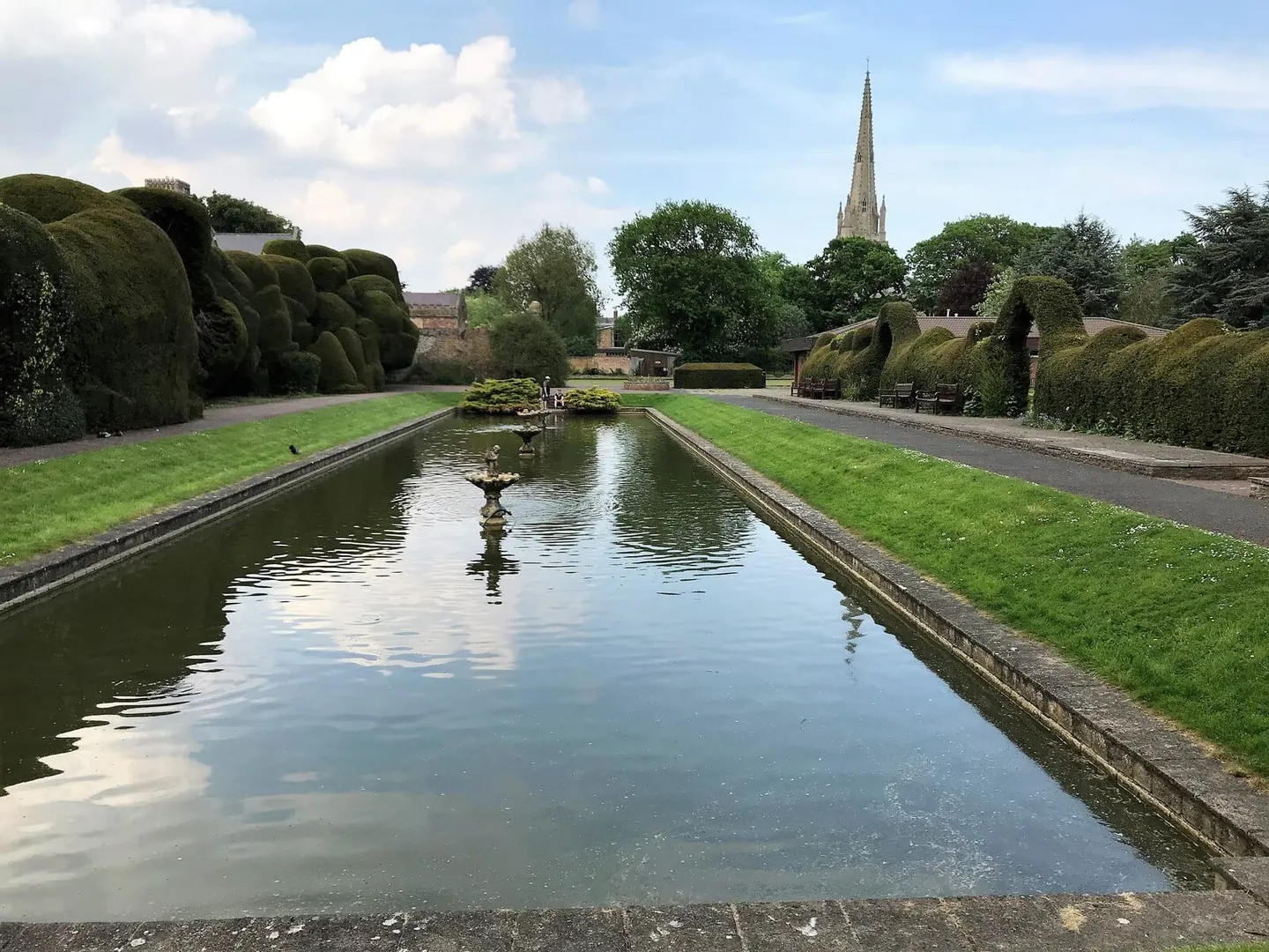 Photo of Ayscoughfee Hall, a Grade II registered house & garden near Spalding, Lincolnshire, central England.