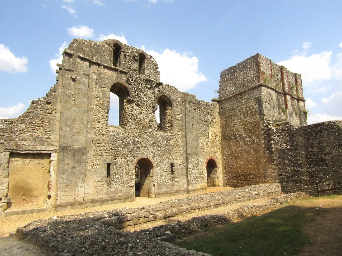 Photo of Wolvesey Castle, a ruined palace near Winchester, Hampshire, south east England.