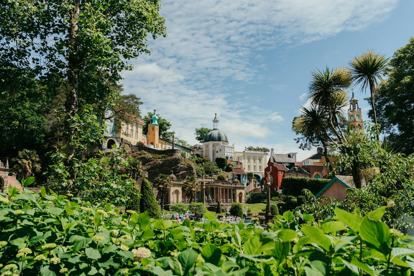 Photo of Portmeirion, a garden near Penrhyndeudraeth, Gwynedd, north Wales.