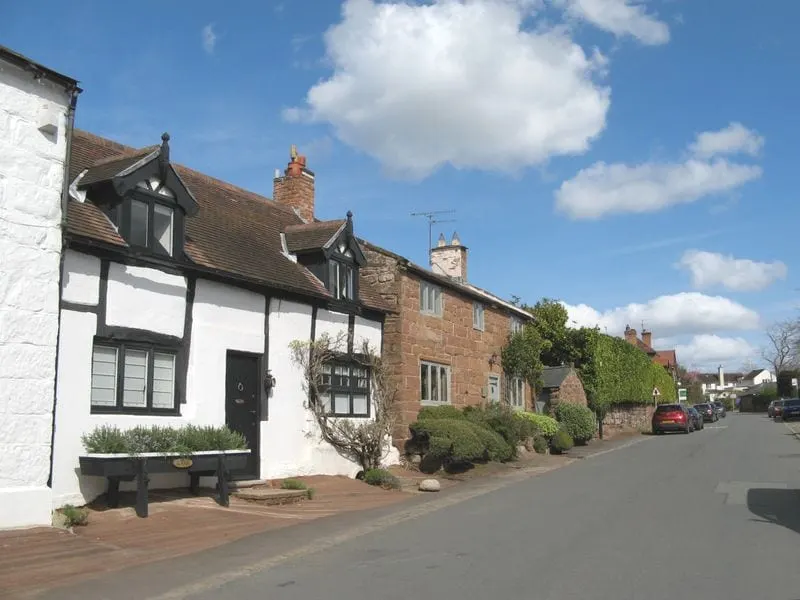 Photo of Burton, a village in Cheshire, north west England.