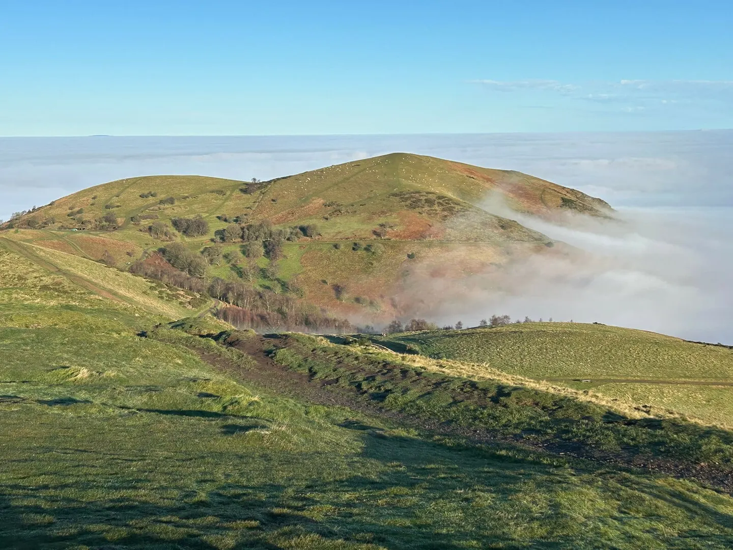 Photo: North Hill, a viewpoint near Great Malvern, Worcestershire, central England.