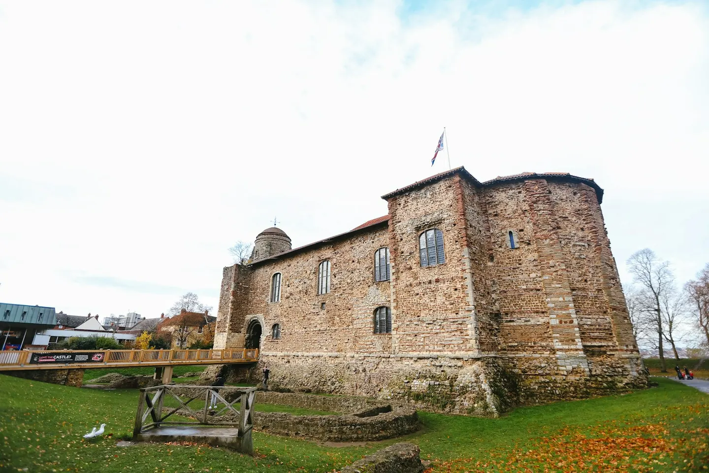 Photo of Colchester Castle, a ruined castle in Essex, eastern England.