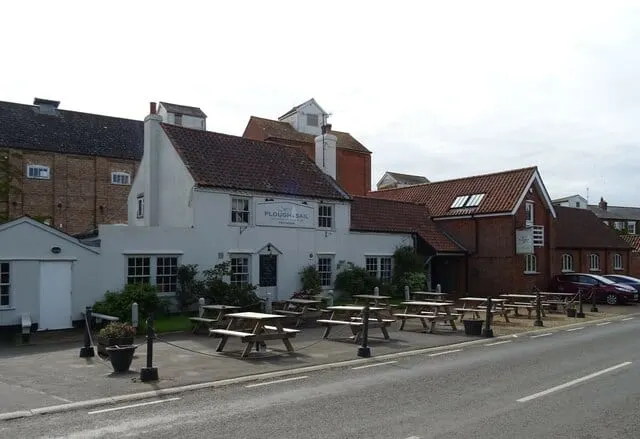 Photo of The Plough and Sail, a pub near Snape, Suffolk, eastern England.
