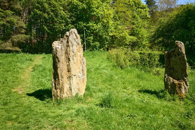 Photo of Long Meg and Her Daughters, a stone circle near Lazonby, Cumbria, north west England.