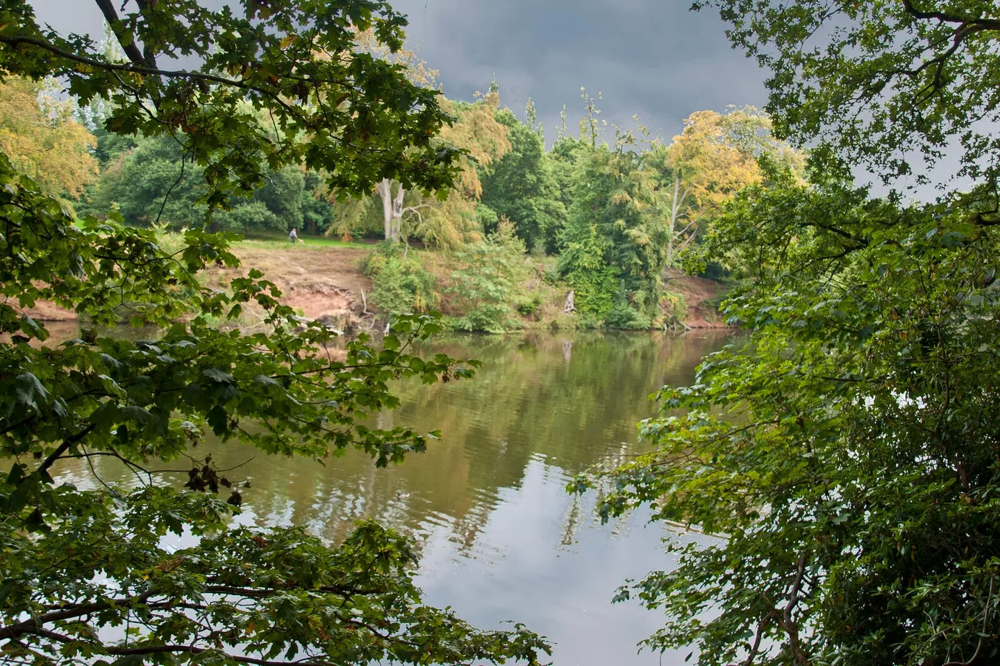 Photo of Lymm Dam, a Lake in Cheshire, north west England.