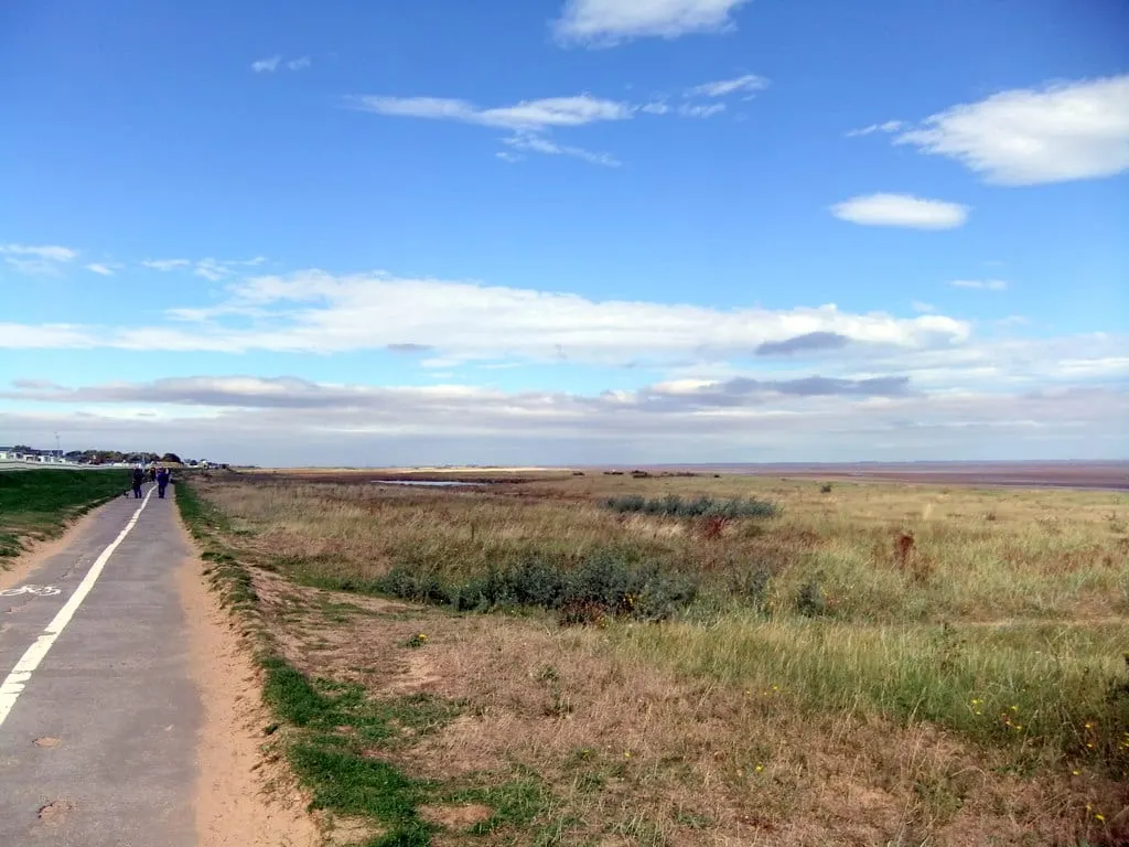 Photo of Humberston Fitties, a swimming spot near Grimsby, Lincolnshire, central England.