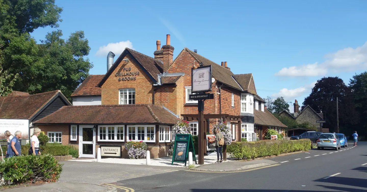 Photo of Percy Arms, a pub near Chilworth, Surrey, south east England.