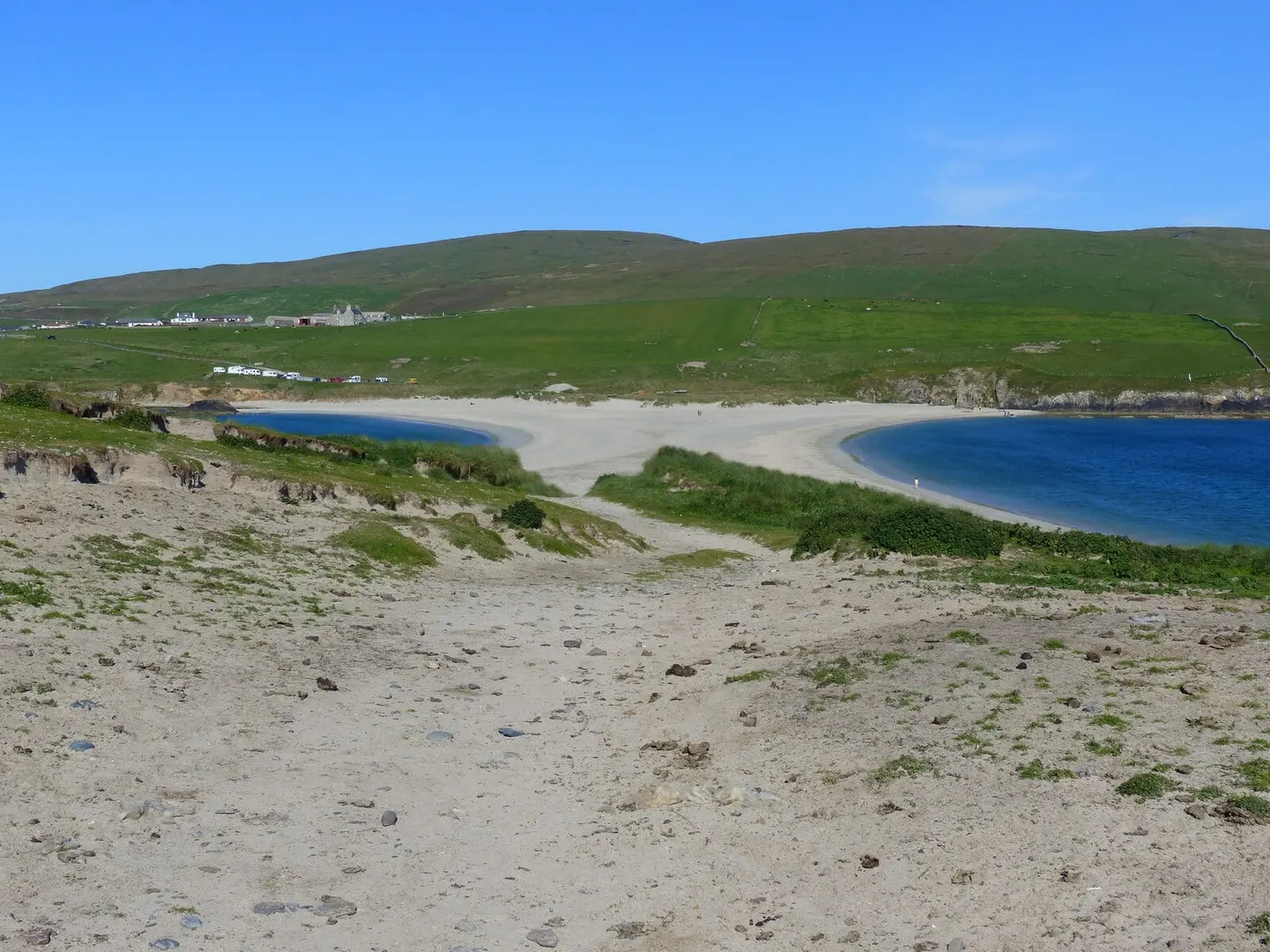 Photo of St Ninian's Isle, an island in the Shetland Islands, the Scottish Highlands and Islands.