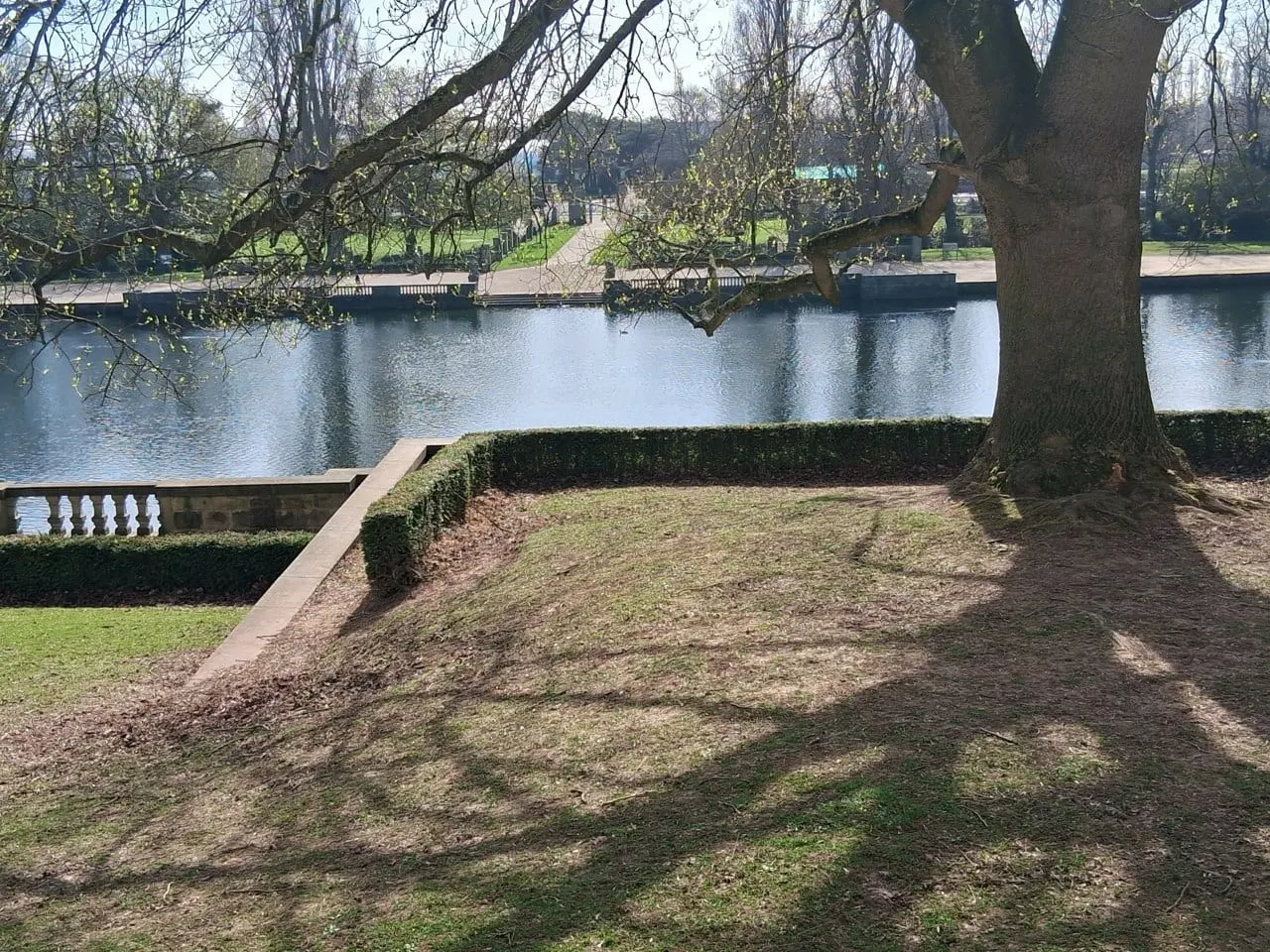 Photo of Highfields Park, a Grade II* registered house & garden in Nottinghamshire, central England.