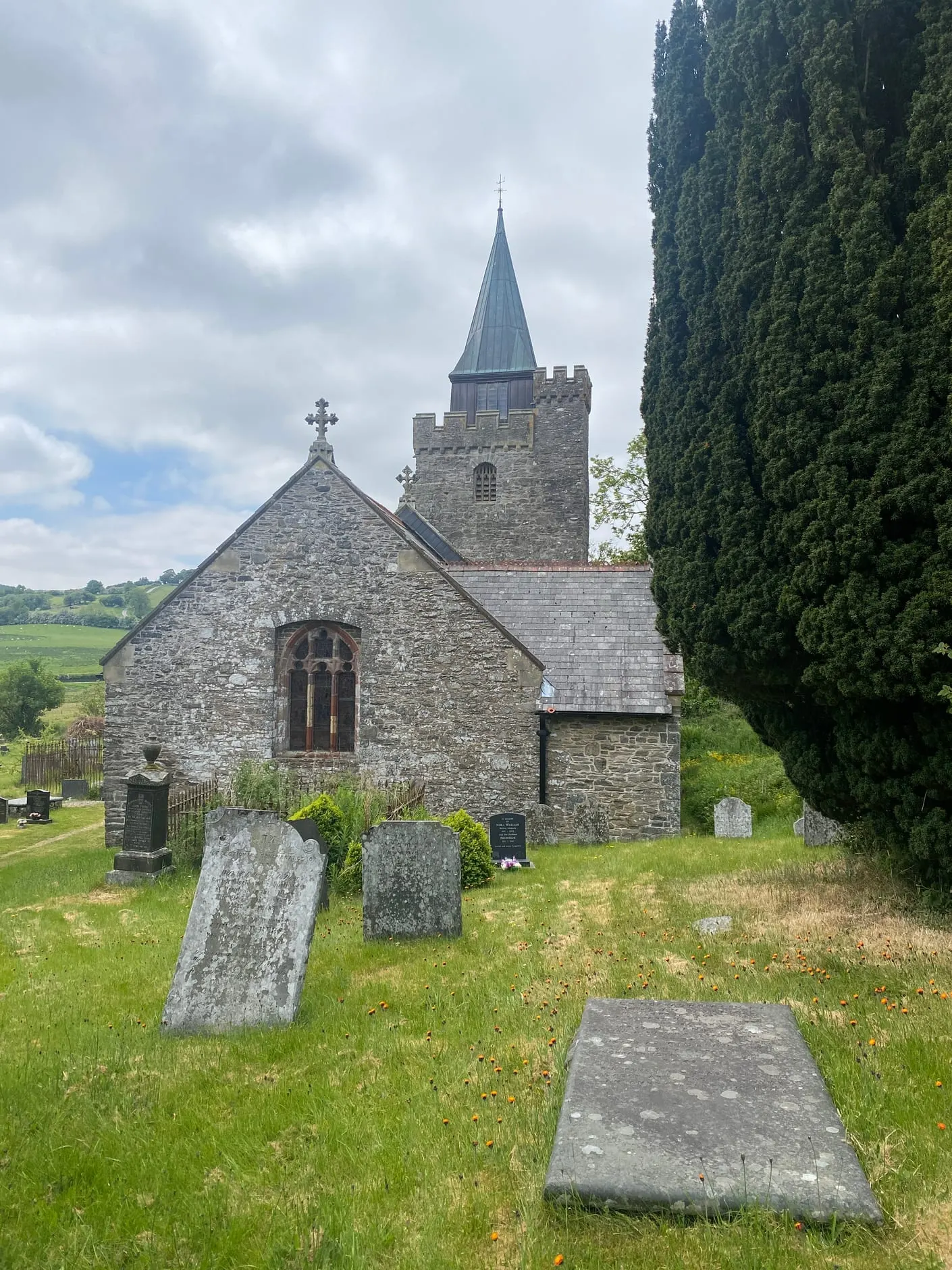 Photo of St Curig's Church, Llangurig, a church in the Powys, mid Wales.
