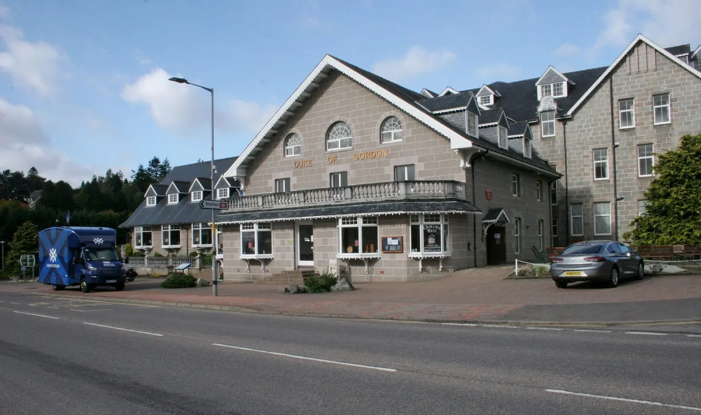 Photo of The Duke of Gordon Hotel, a pub near Kingussie in the Cairngorms, Highland, the Scottish Highlands and Islands.