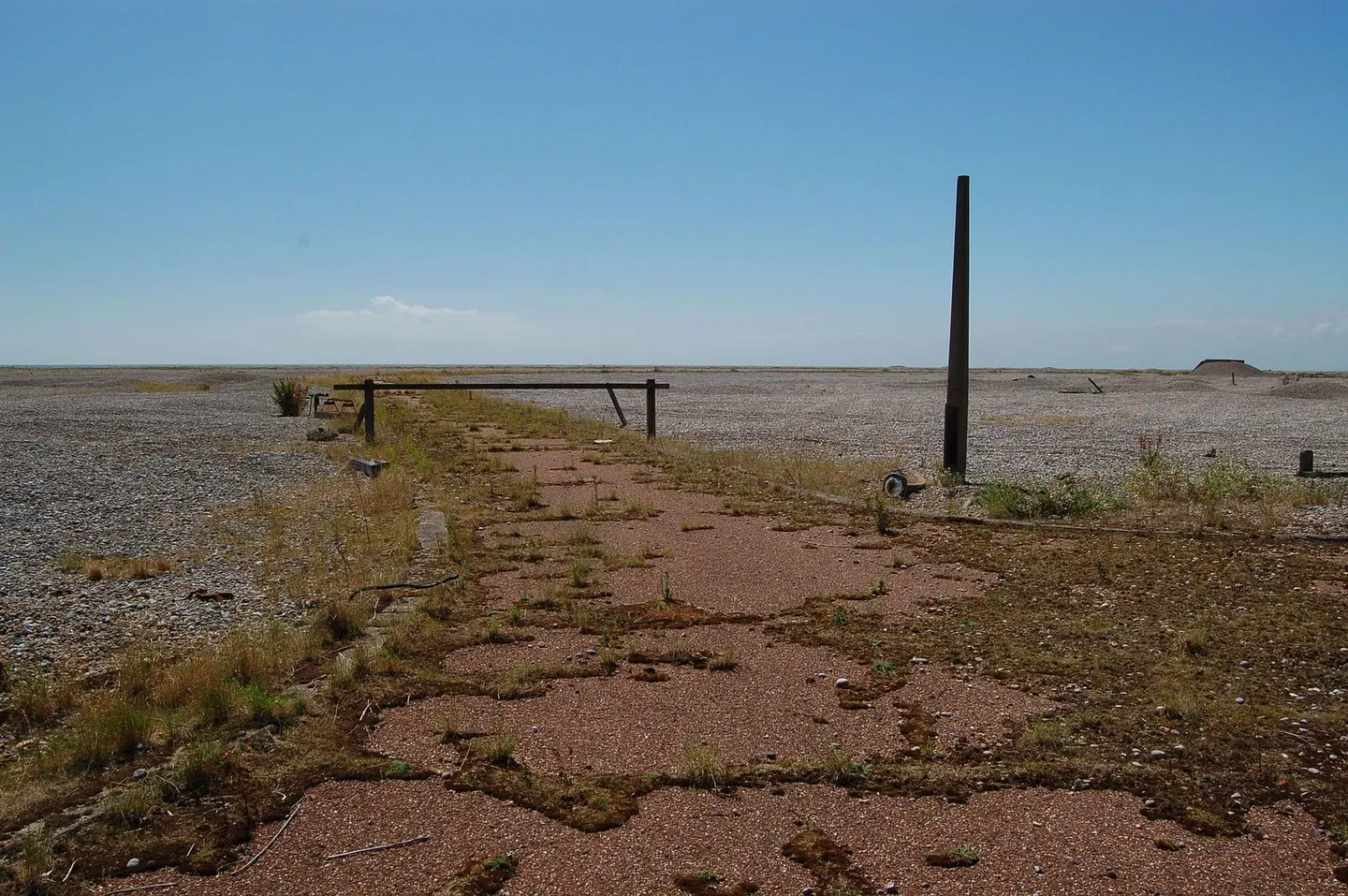 Photo of Orford Ness, a nature reserve in Suffolk, eastern England.