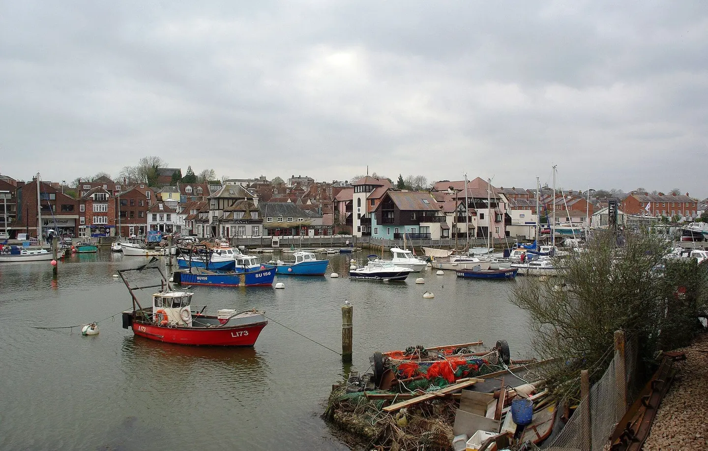 Photo of Lymington, a village in Hampshire, south east England.