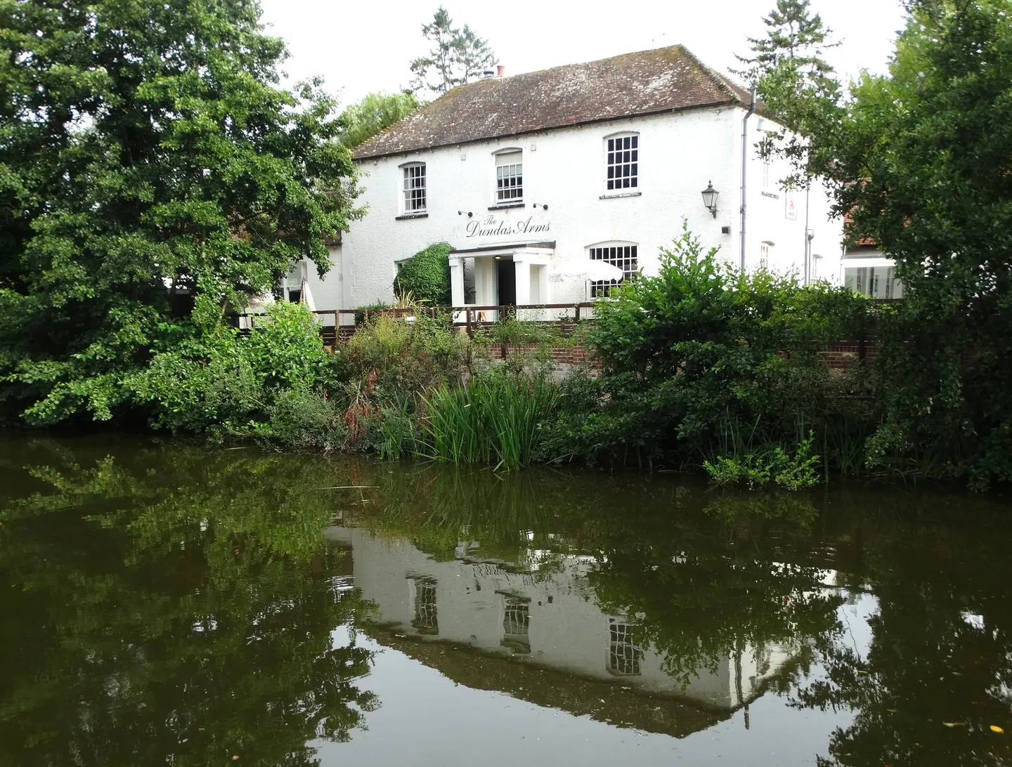 Photo of The Dundas Arms, a pub near Kintbury in the North Wessex Downs, Berkshire, south east England.