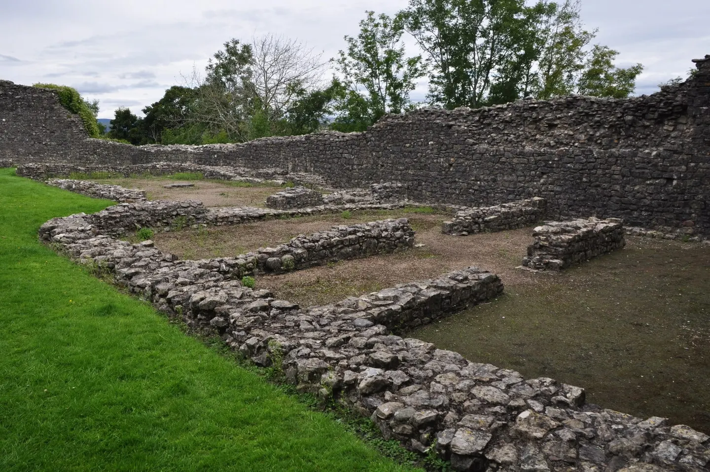 Photo of Newcastle Castle, a ruined castle near Merthyr Mawr, Bridgend, south east Wales.