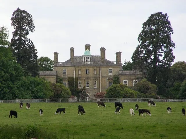 Photo of Pylewell Park, a Grade II* registered house & garden near Lymington in the New Forest, Hampshire, south east England.