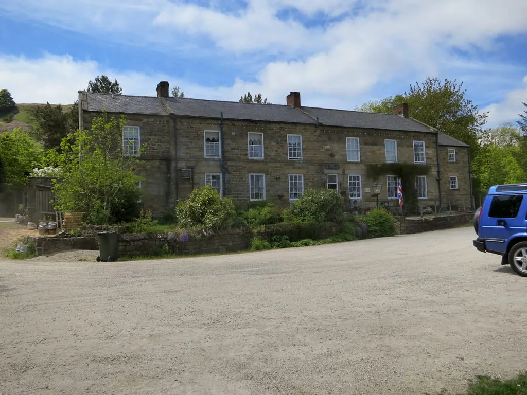 Photo of The White Horse Farm Inn, a pub near Rosedale Abbey in the North York Moors, North Yorkshire, northern England.