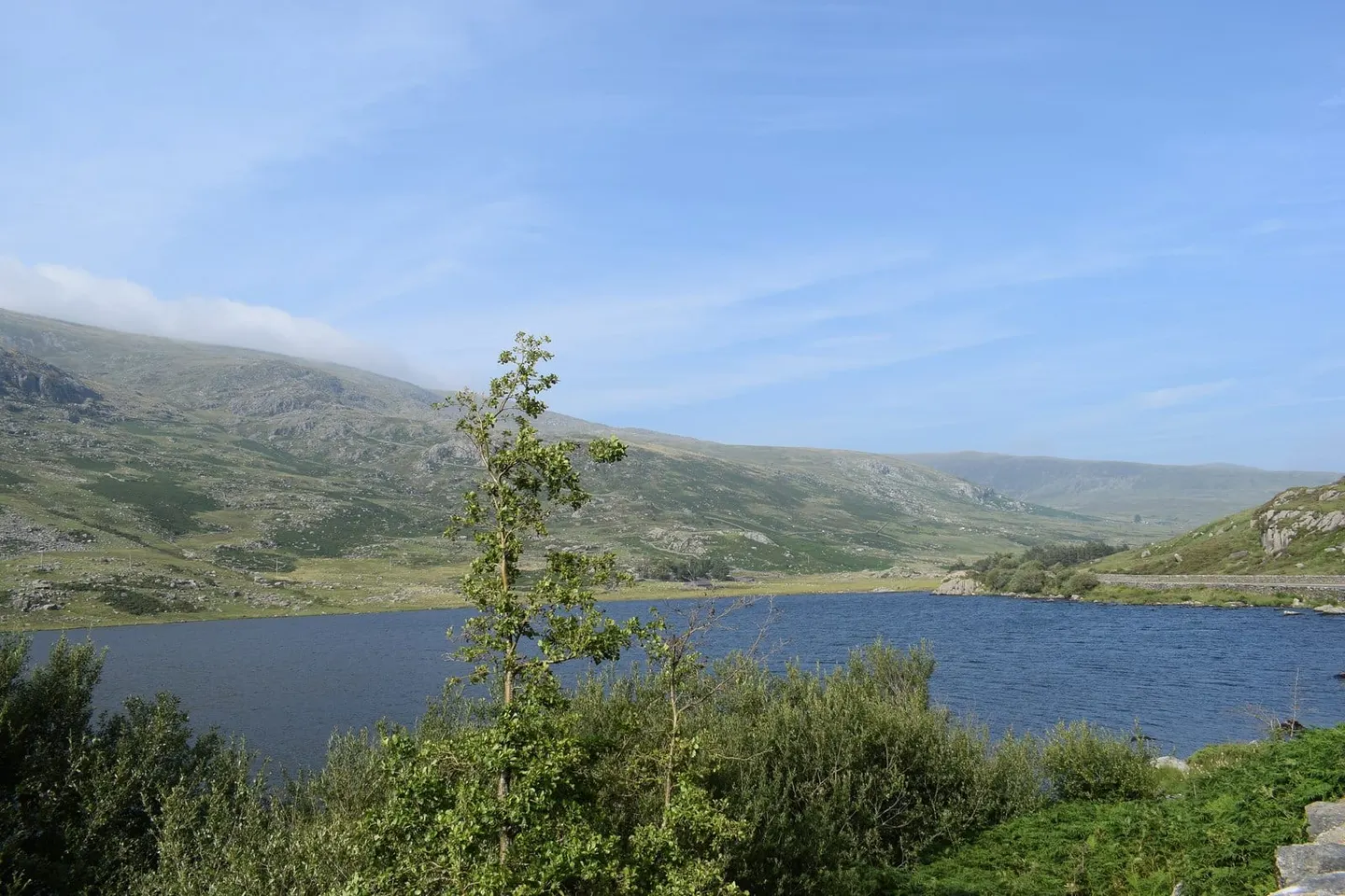 Photo of Llyn Ogwen, a lake near Capel Curig in Eryri, Gwynedd, north Wales.