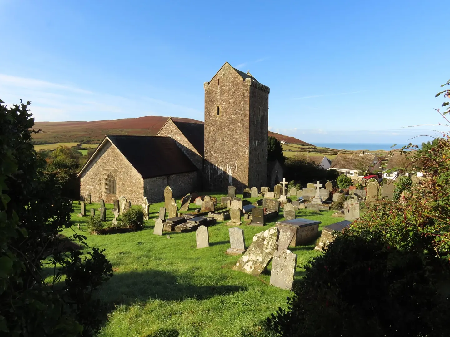Photo of Llangennith, a village in Gower, Swansea, south west Wales.