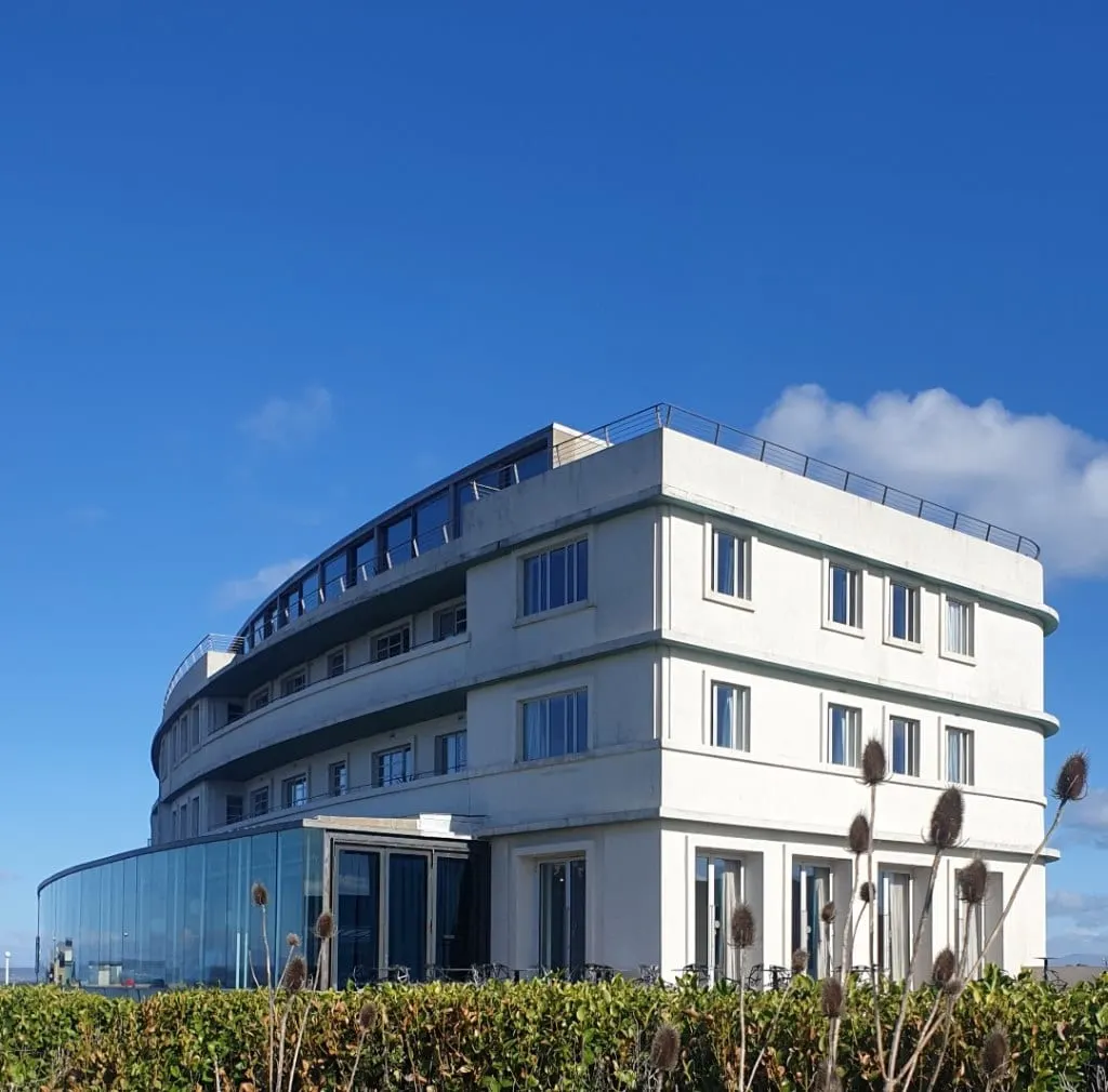 Photo of Midland Hotel, a landmark near Morecambe, Lancashire, north west England.