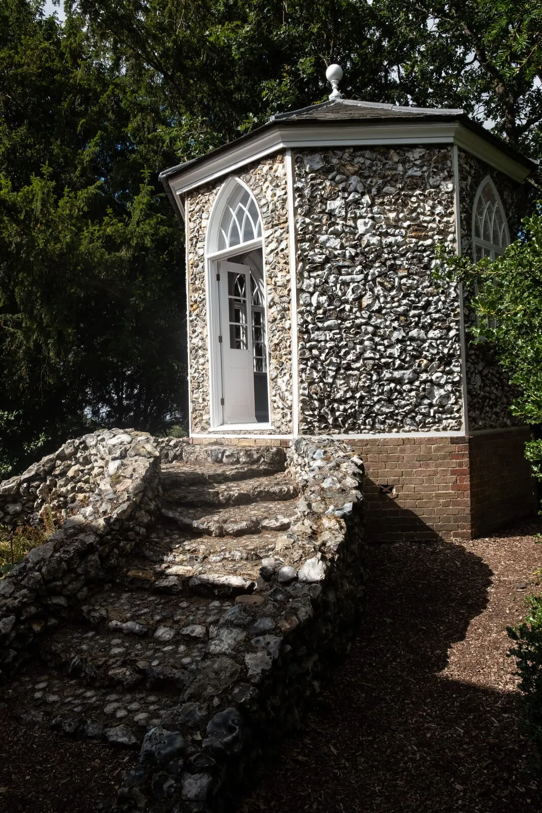 Photo of Scott's Grotto, a folly near Ware, Hertfordshire, eastern England.