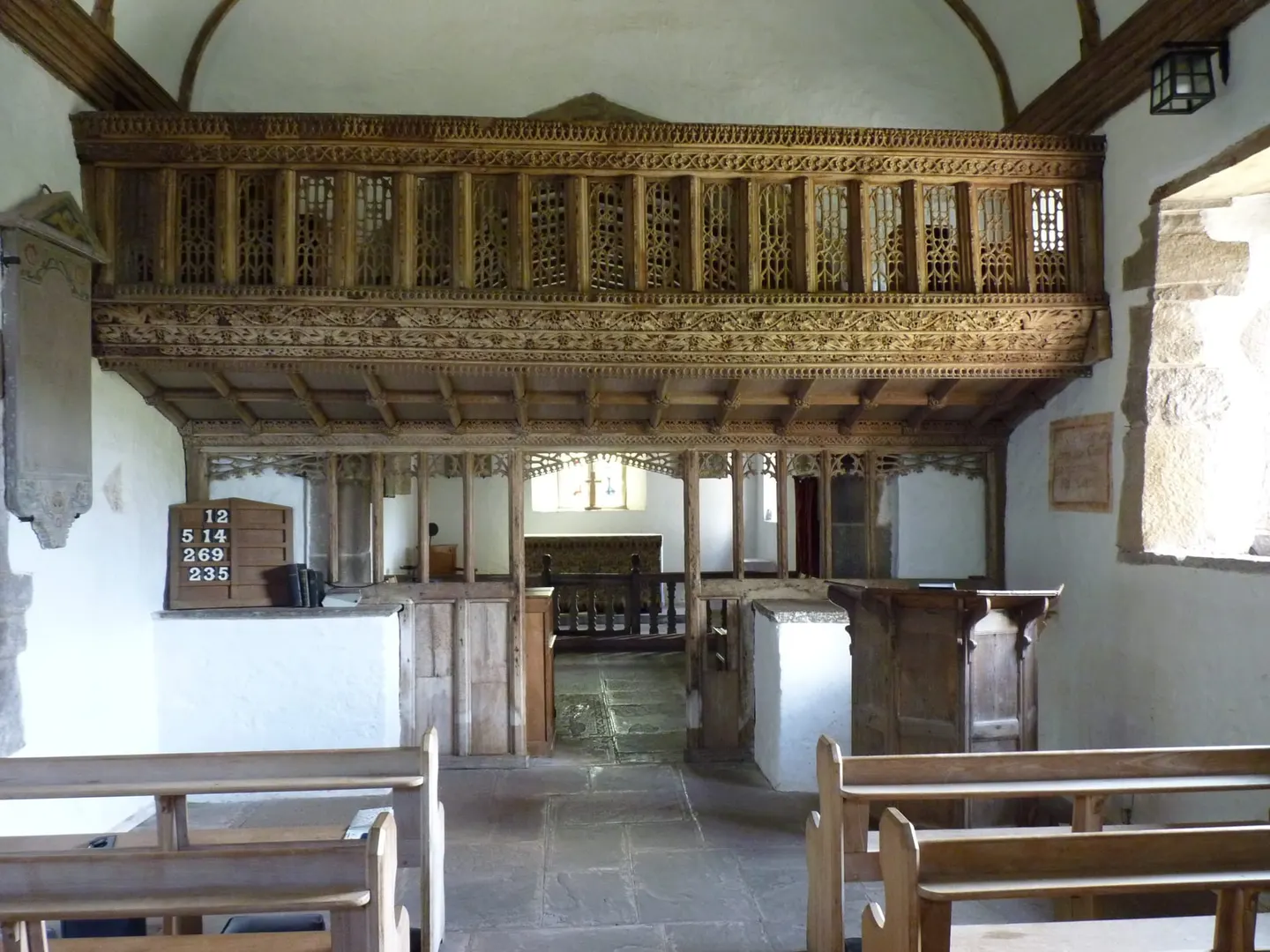Photo of Church of St Issui, a church near Partrishow in Bannau Brycheiniog, the Powys, mid Wales.