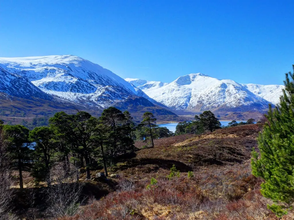 Photo of Loch Affric, a loch in Glen Affric, Highland, the Scottish Highlands and Islands.