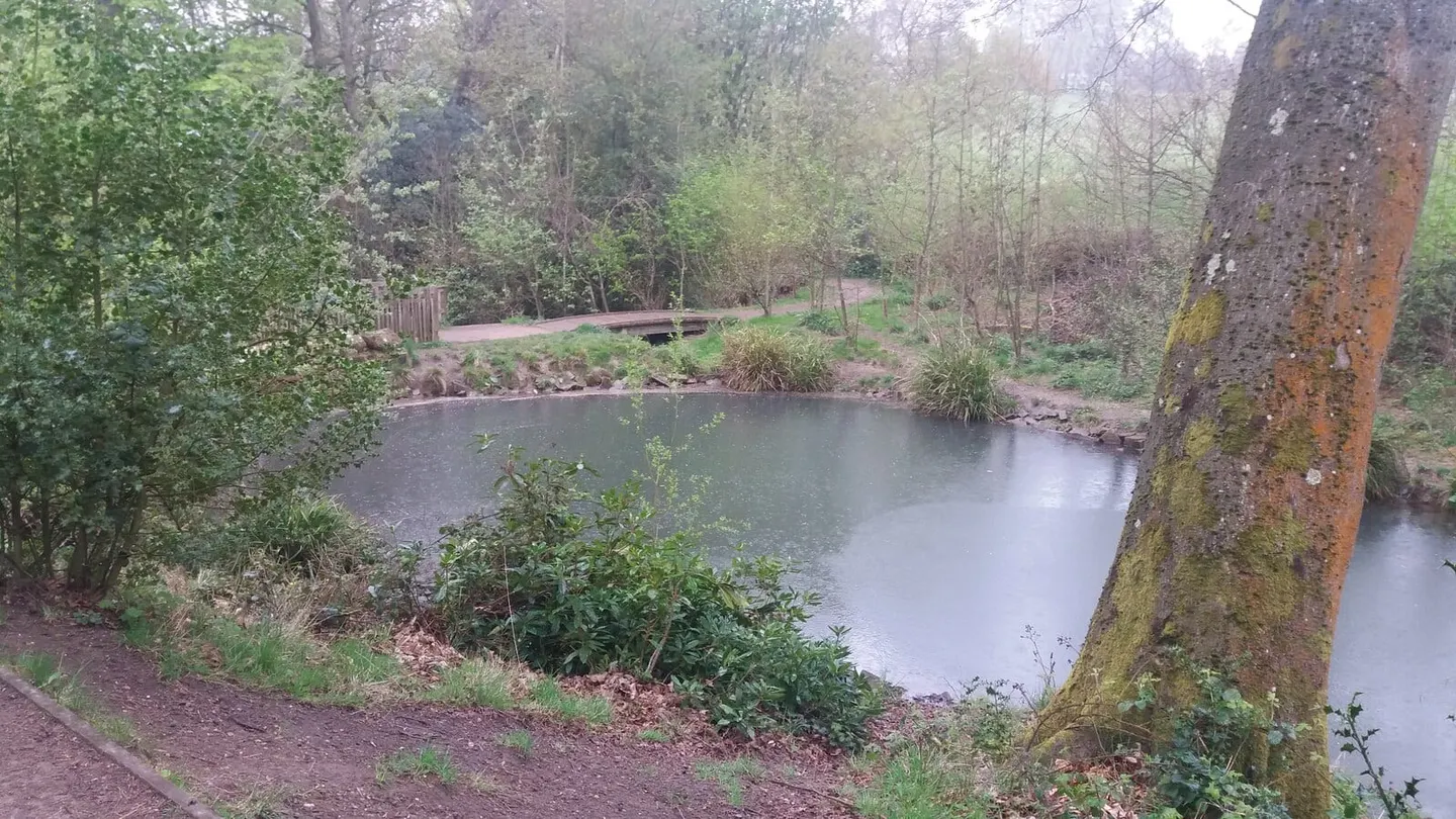 Photo of The Leasowes, a Grade I registered house & garden near Birmingham, the West Midlands, central England.