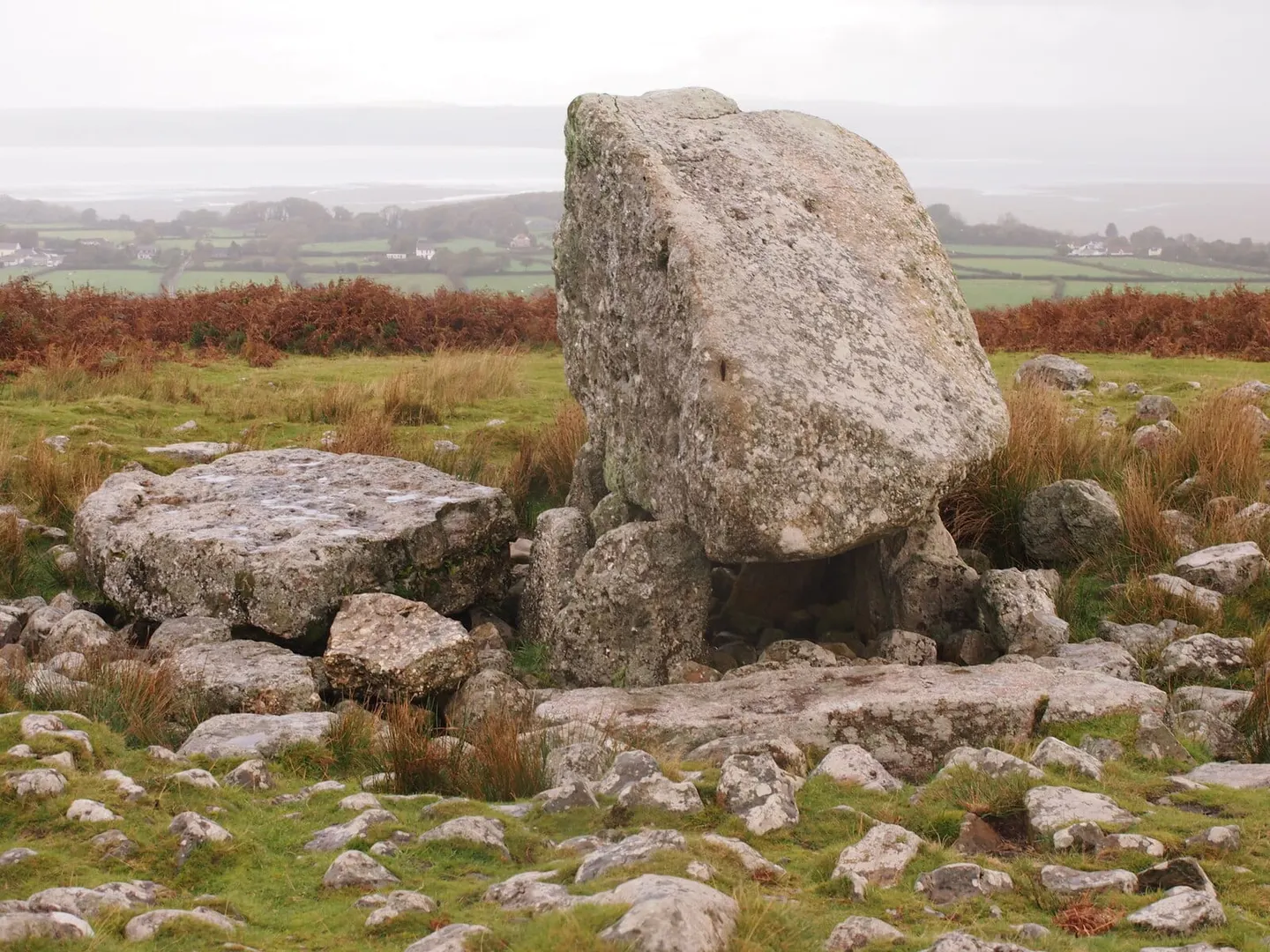 Photo of Arthur's Stone (Swansea), a chambered tomb near Reynoldston in Gower, Swansea, south west Wales.
