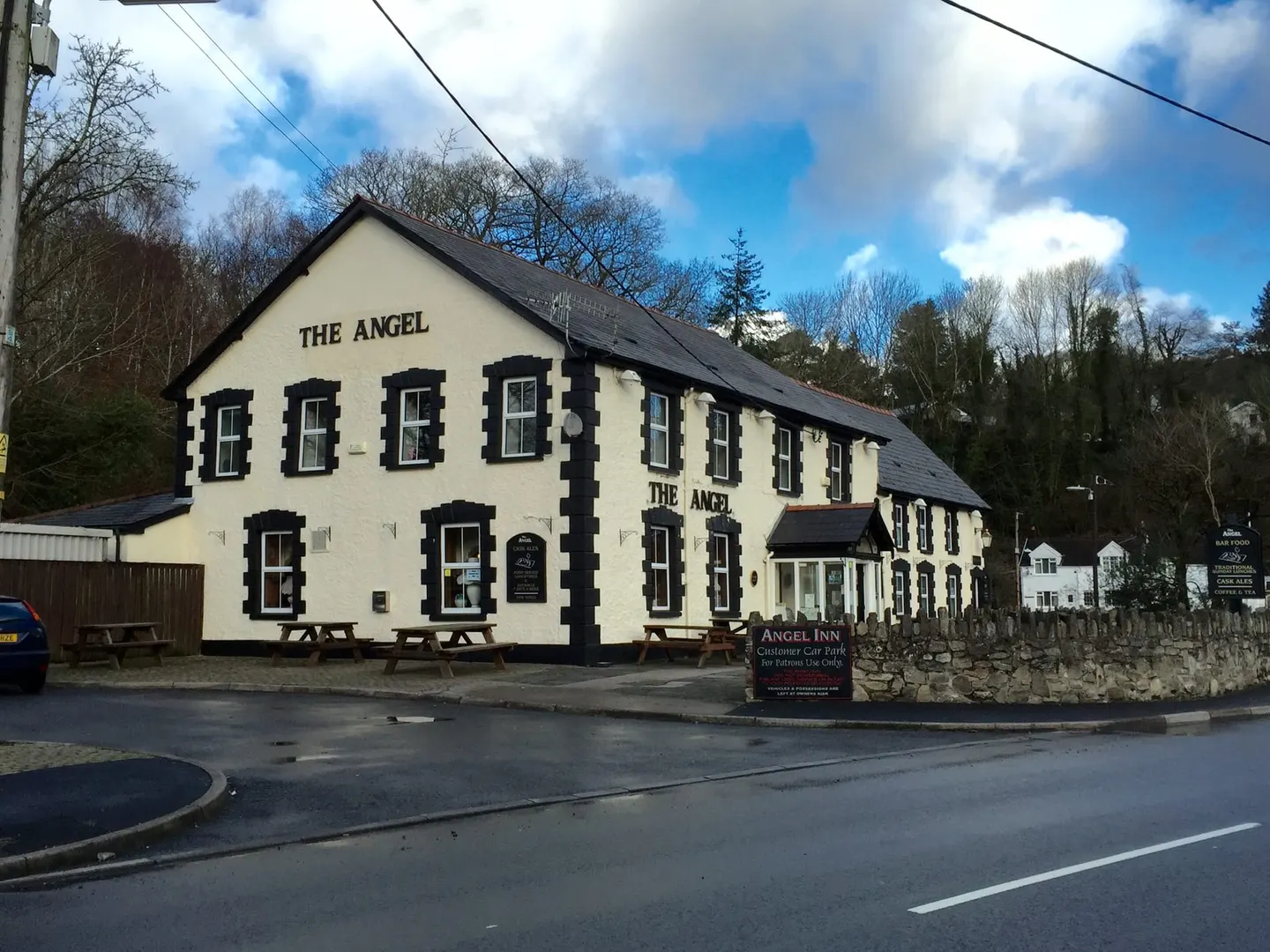 Photo of Angel Inn, a pub near Pontneddfechan, Neath Port Talbot, south west Wales.