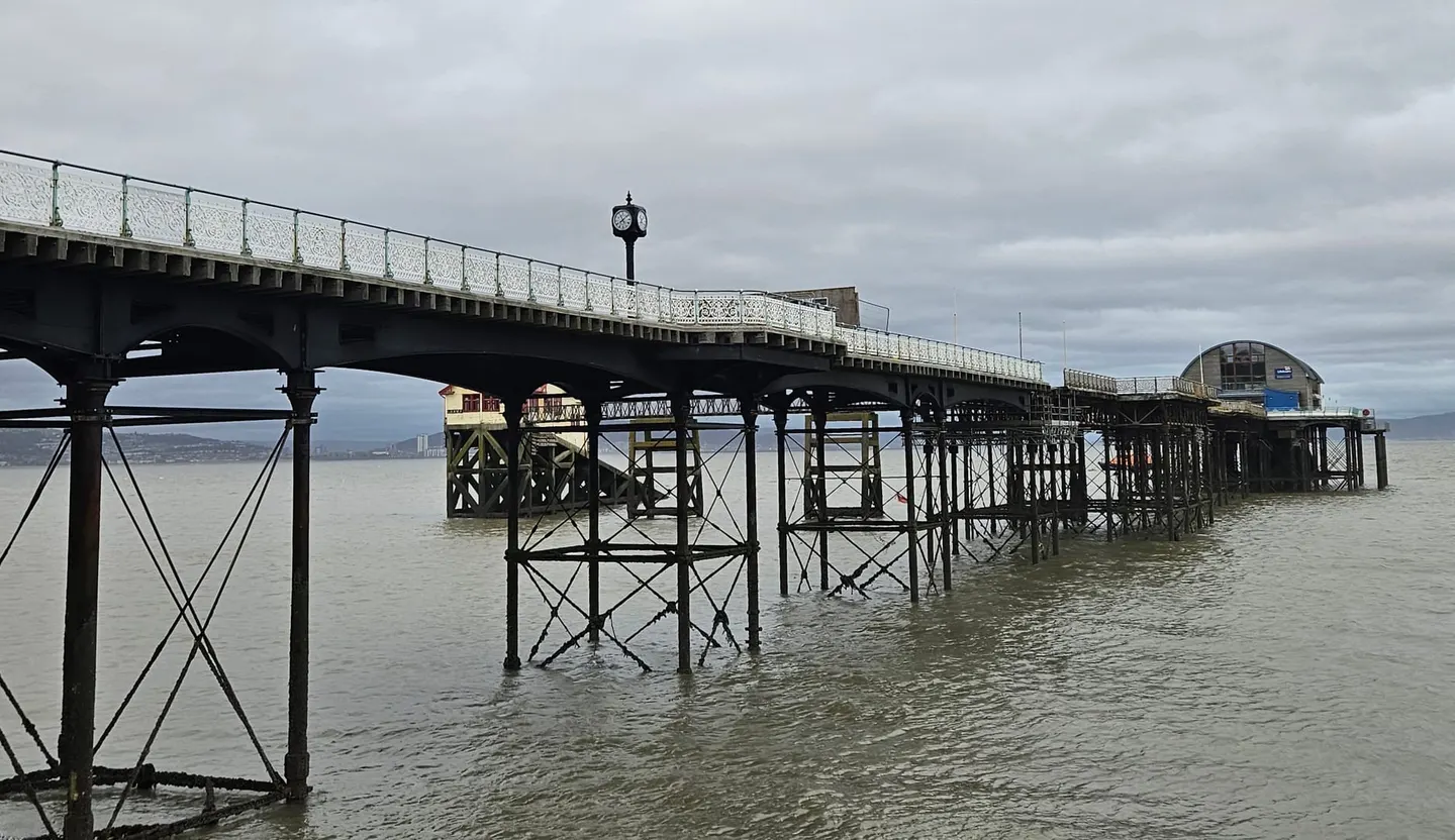 Photo of Mumbles Pier, a landmark in Gower, Swansea, south west Wales.