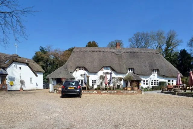 Photo of The Hatchet Inn, a pub near Lower Chute in the North Wessex Downs, Wiltshire, south west England.