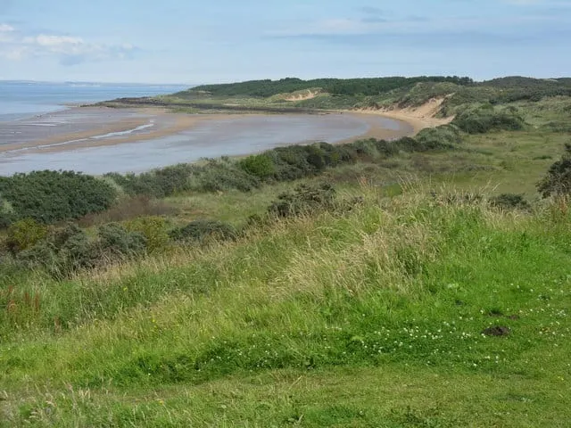Photo of Gullane Bents, a beach in East Lothian, central Scotland.