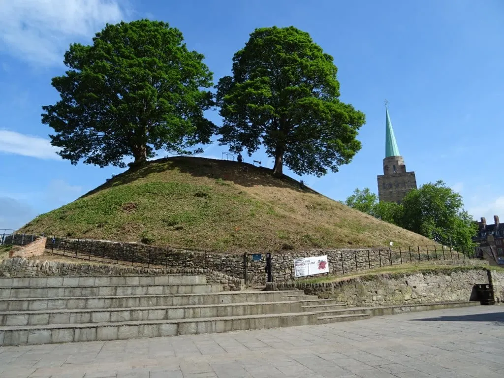 Photo of Oxford Castle, a ruined castle in Oxfordshire, south east England.